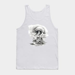 Dorothy's Farmhouse with tornado coming. Tank Top